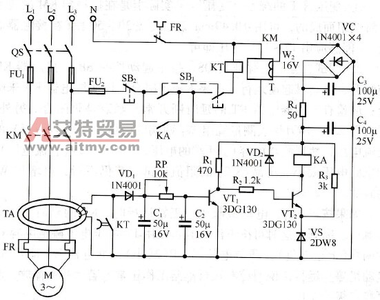反映零序电流的异步电动机断相保护线路是怎样