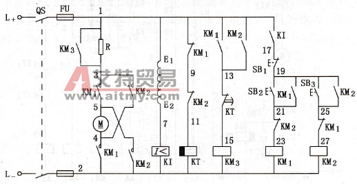 并励直流电动机的正、反向运转控制电路