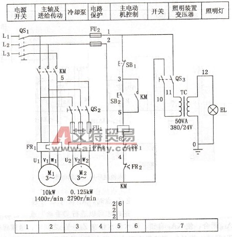 C630型普通车床电气控制电路