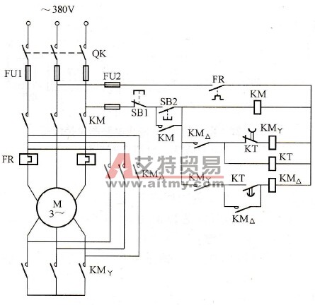 S7-200 PLC对电动机Y-△减压启动控制