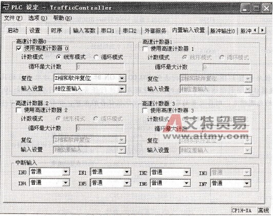 CP1H系列PLC高速计数器中断的设定
