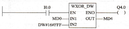 PLC的WXOR_DW指令应用举例（见图4-136）