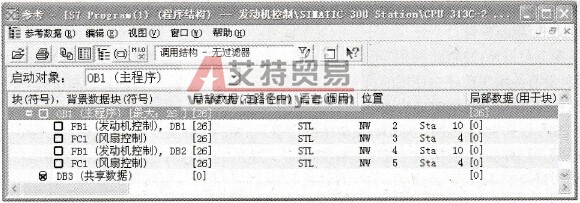 STEP 7交叉参考表与程序结构