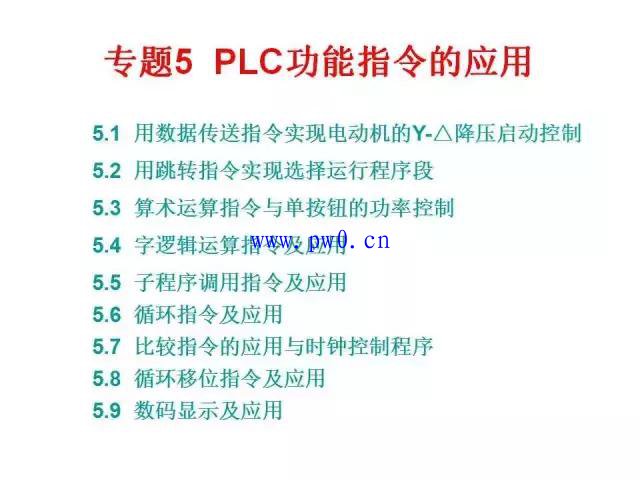 三菱PLC功能指令及应用举例说明